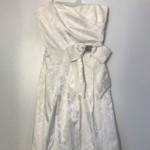 Formal Strapless Party/Wedding Dress- White